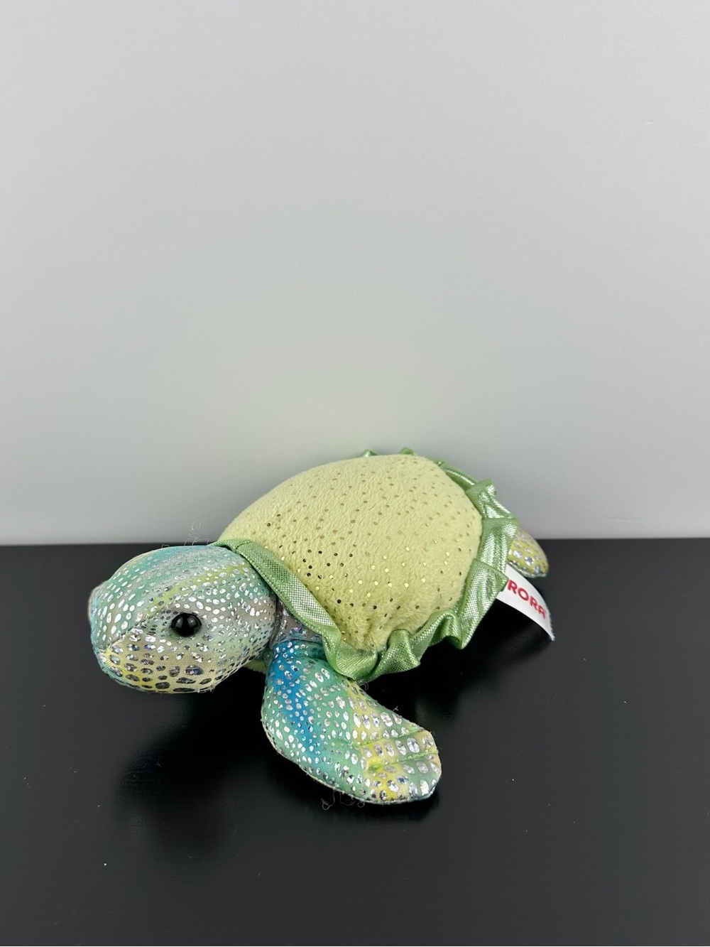 Aurora Tamara Sparkly Sea Turtle 7” Green Tortoise Plush Stuffed Animal